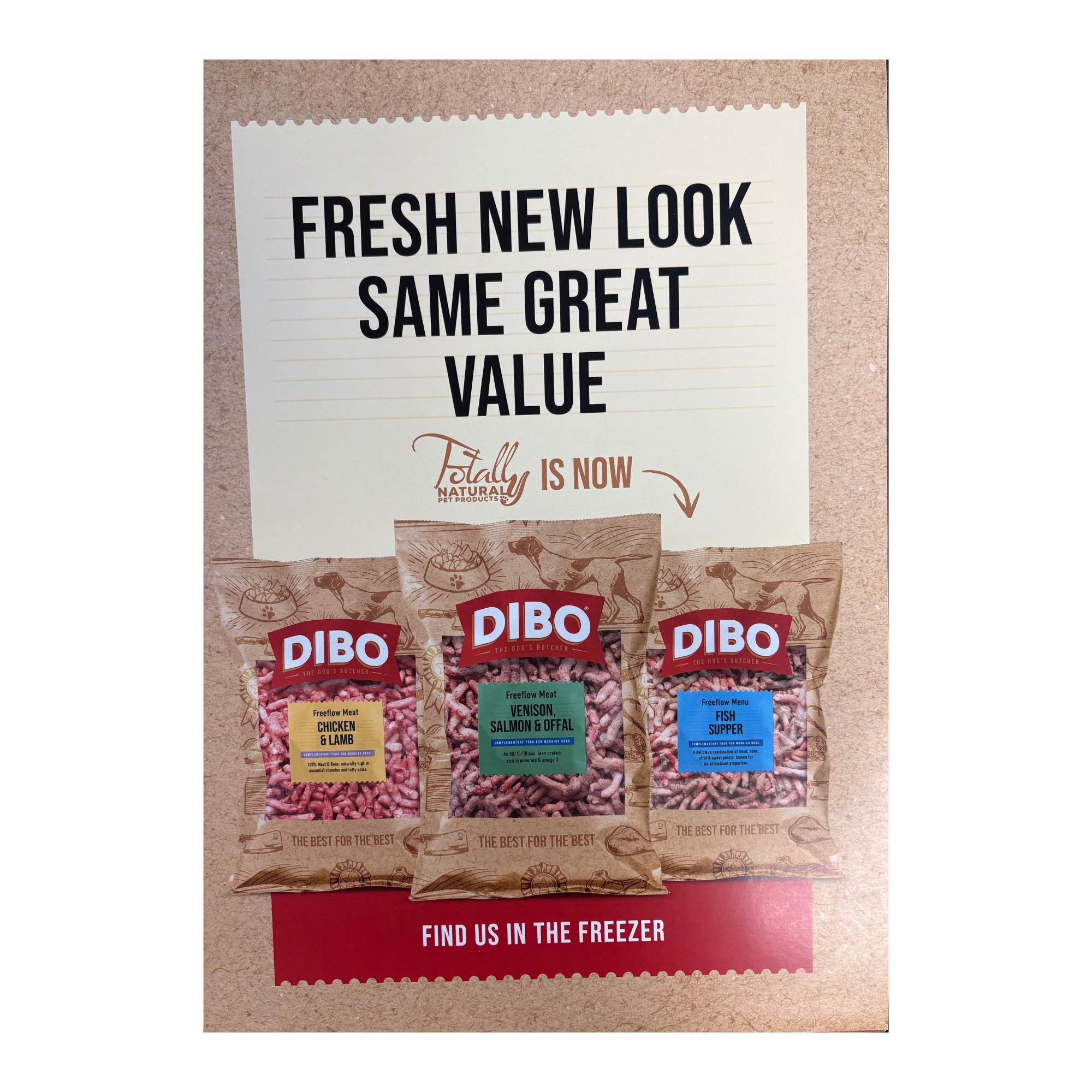 DIBO A2 Poster 'Fresh New look Same Great Value' - POS – Nutriment Trade