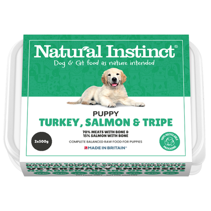 Natural Instinct Puppy (Turkey, Salmon & Tripe) 2x500g