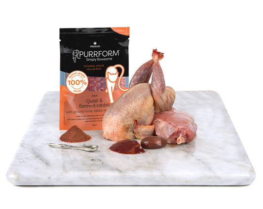 Purrform Quail & Rabbit & Ground Bone with Rabbit Liver & Kidney