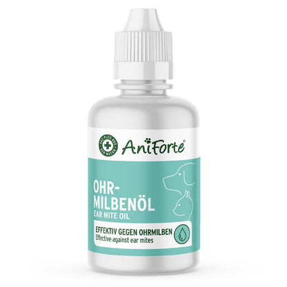 Ear Mite Treatment Oil Drops - available in two sizes - AniForte UK