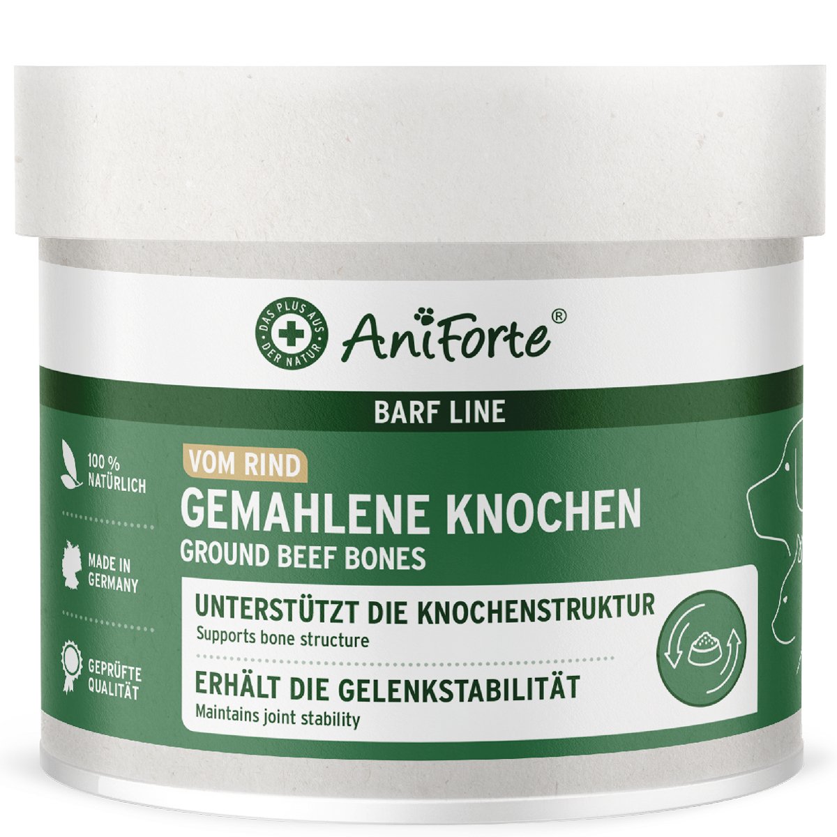 Ground Beef Bones - Natural Calcium Supplement for Dogs & Cats - AniForte UK