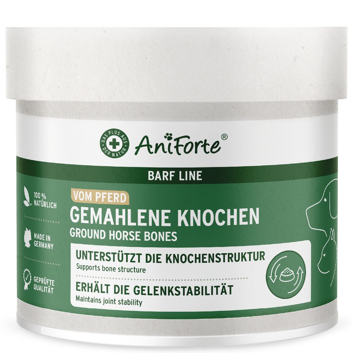 Ground Horse Bones - Natural Calcium Supplement for Dogs & Cats - AniForte UK
