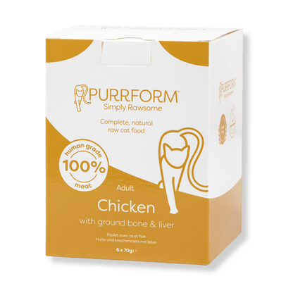 Purrform Chicken and Ground Bone with Liver 6x70g