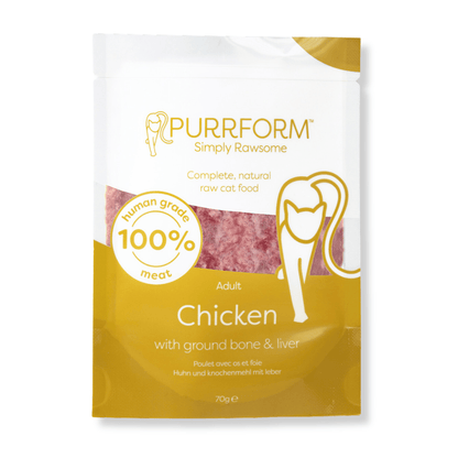 Purrform Chicken and Ground Bone with Liver 6x70g