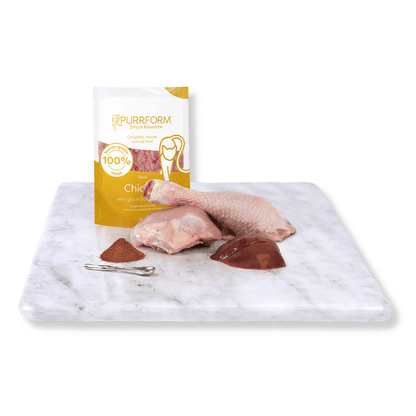 Purrform Chicken and Ground Bone with Liver 6x70g