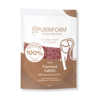 Purrform Farmed Rabbit with Ground Bone 6x70g