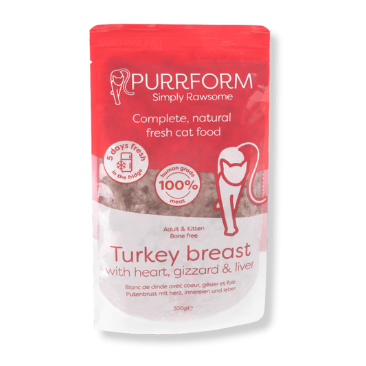 Purrform Turkey Breast With Heart, Gizzard & Liver 300g