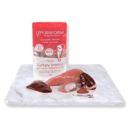 Purrform Turkey Breast With Heart, Gizzard & Liver 300g