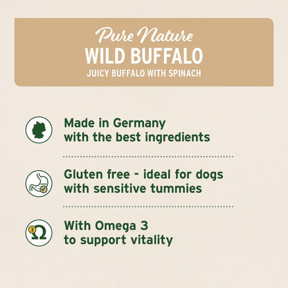PureNature Wild Buffalo - Wet Food for Dogs - 6 x 400g - AniForte UK