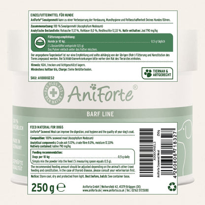 Seaweed Powder for Dogs - 250g - AniForte UK